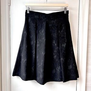 MIRABELLI Brocade Textured A-Line skirt Black